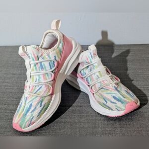 Puma Kids Softride One4All Sneakers - Multicolor with Pink Accents, size 4Y